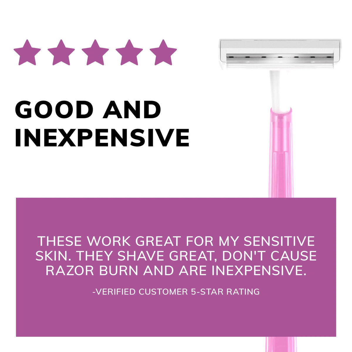 Twin Select Silky Touch Disposable Razor, Women's, 2-Blade, 10 Count X13295