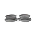 Collapsible Silicone Dog & Cat Bowl, Gray, Small I788007