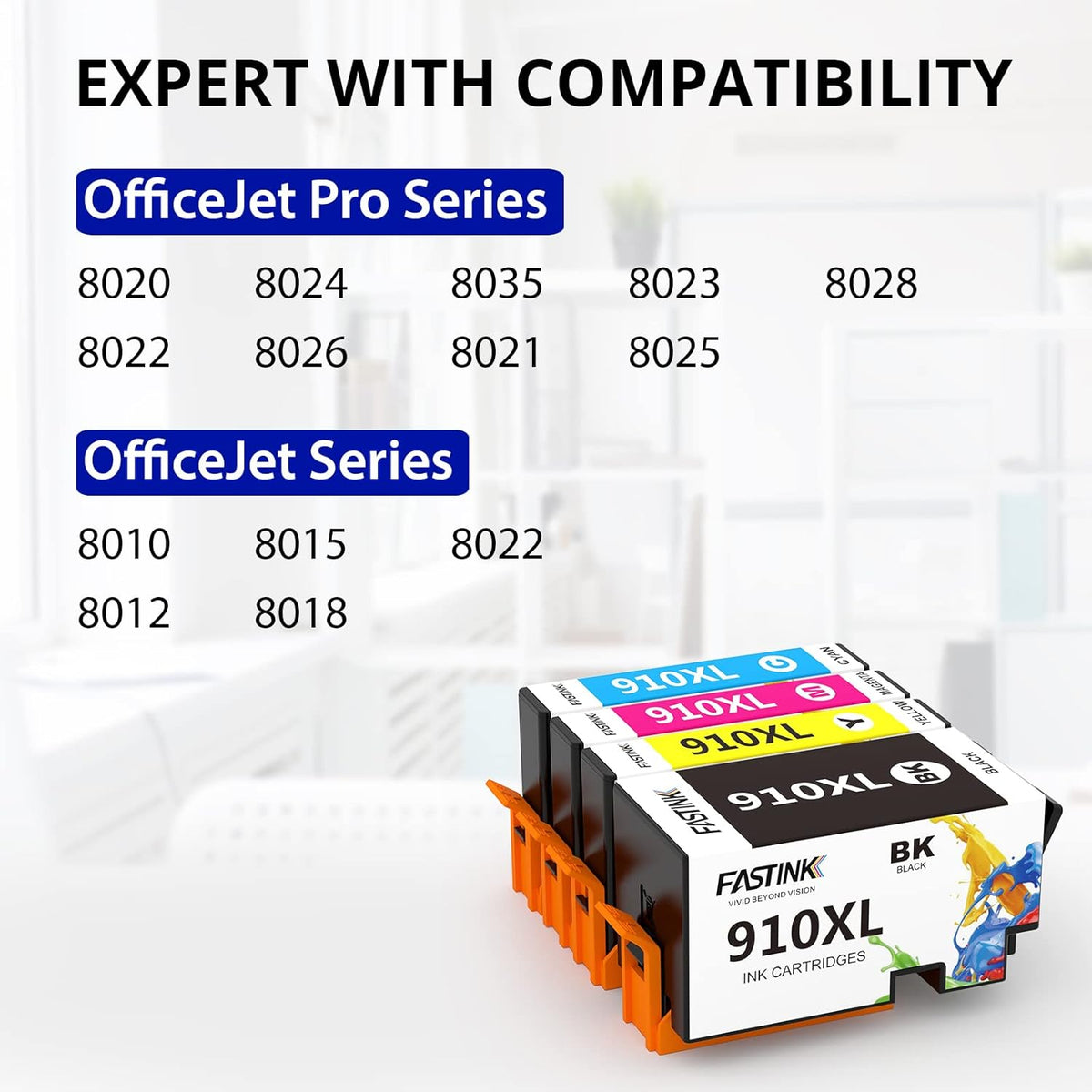 Remanufactured 910XL Ink Cartridges 4 Combo Pack Black Cyan Magenta Yellow W5030