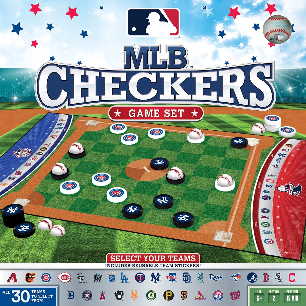 MLB Checkers Board Game B2809