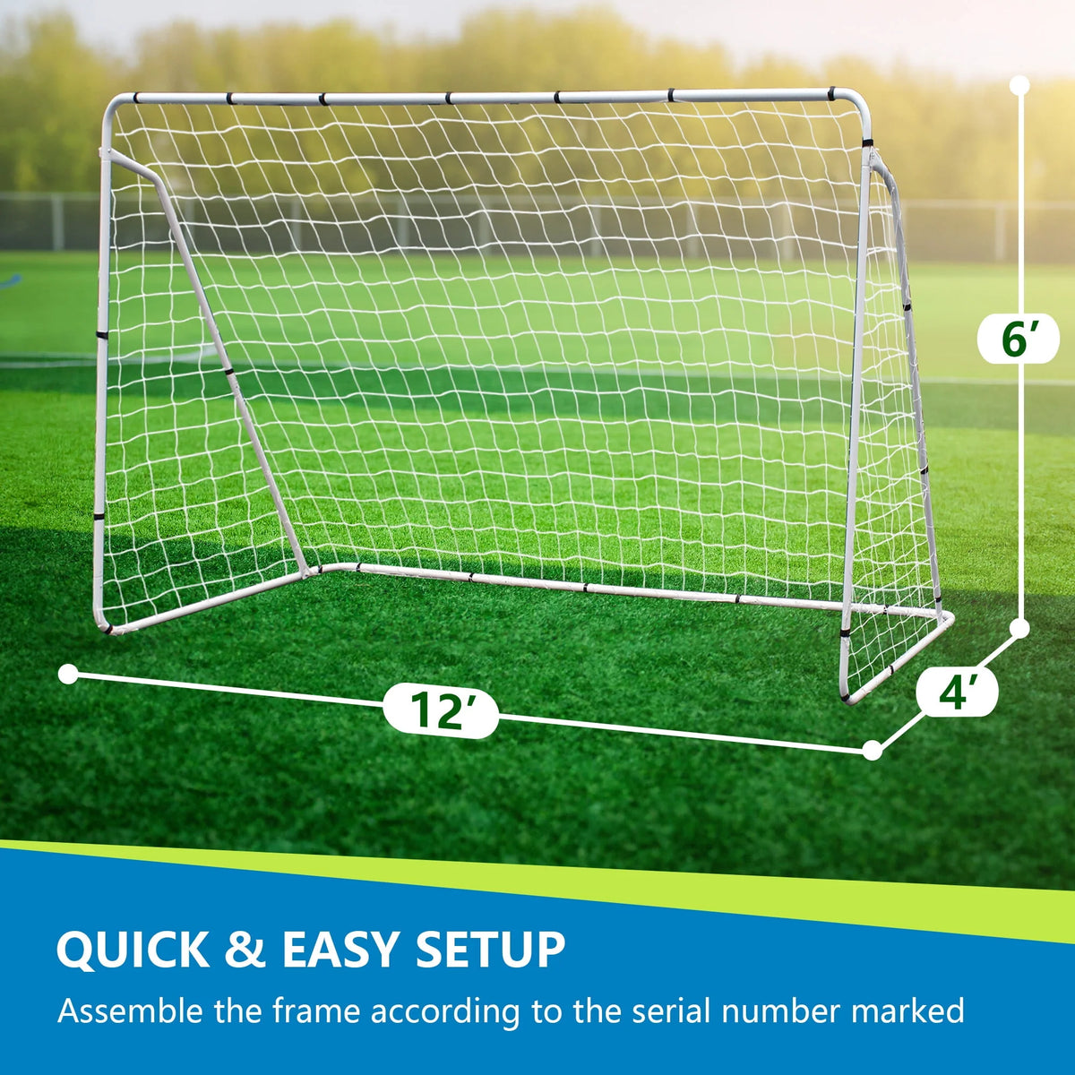 12FT x 6FT Portable Soccer Goal Net P769001