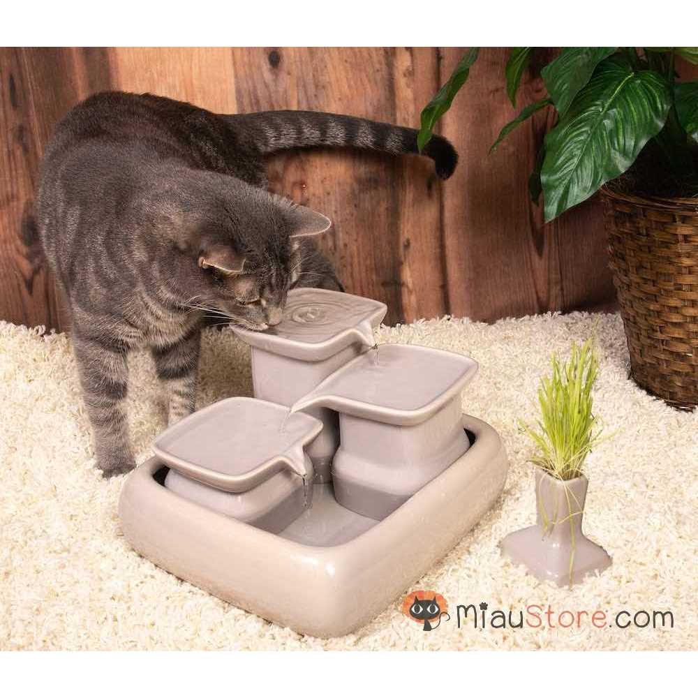 Ceramic Cat Water Fountain S422389
