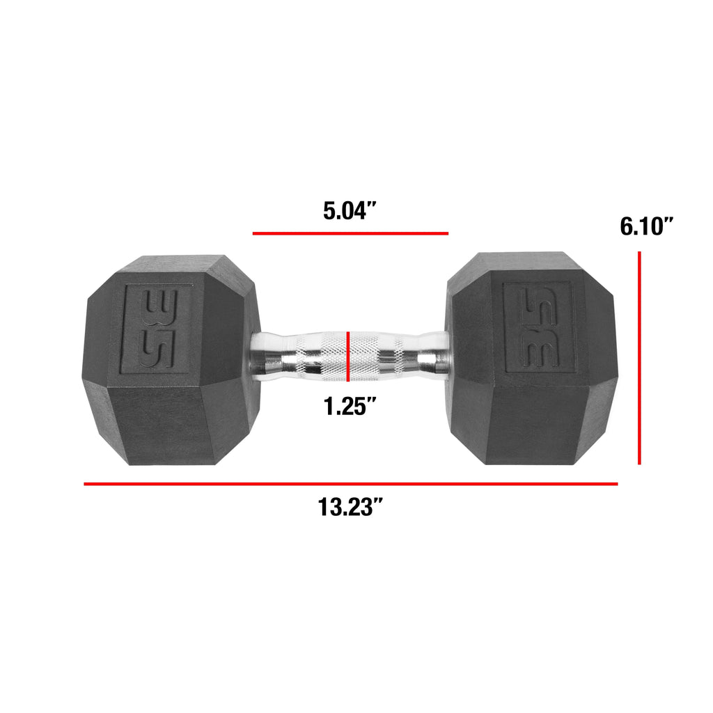 10lb Coated Rubber Hex Dumbbell Pair G5186