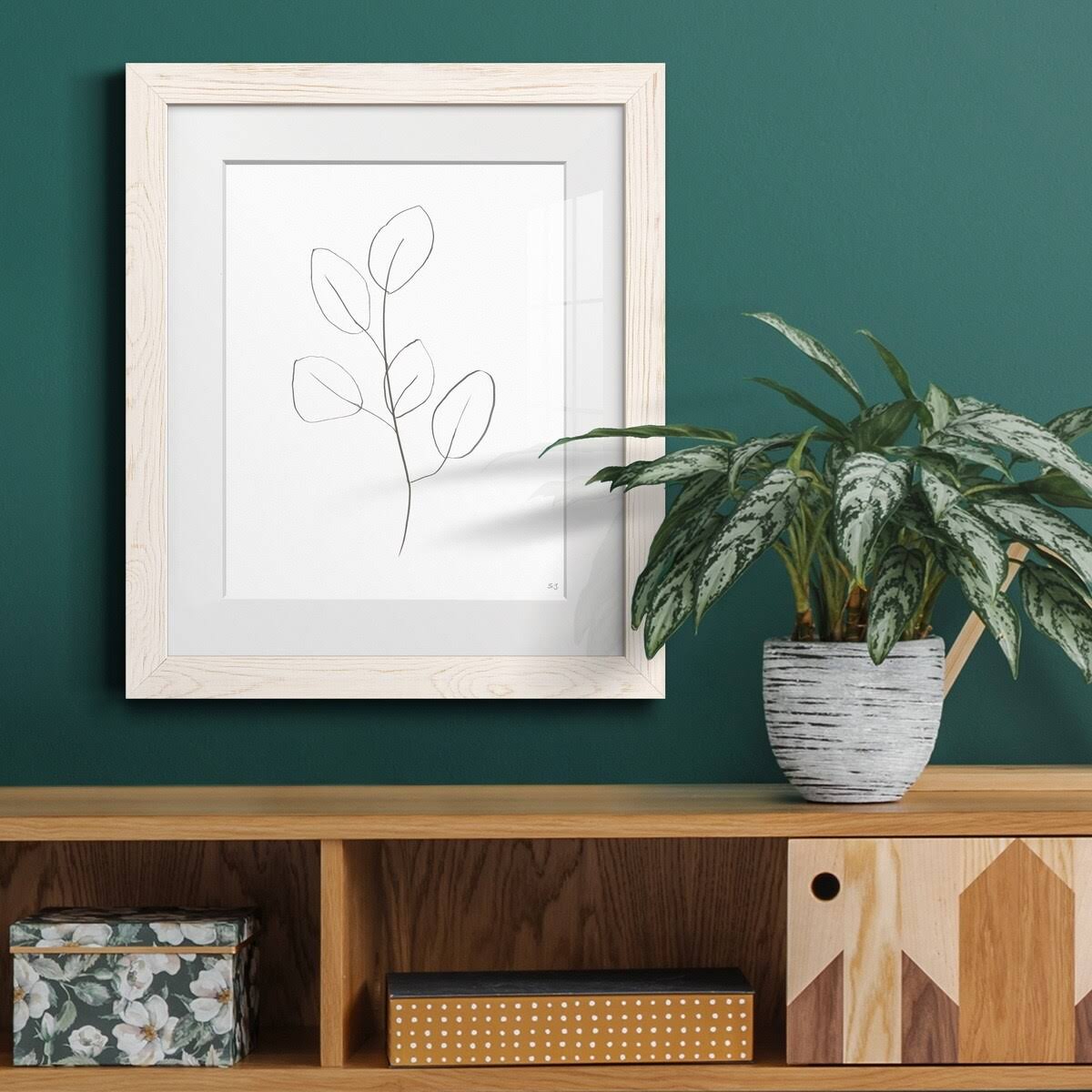 Framed Print 17X20 Black V5706