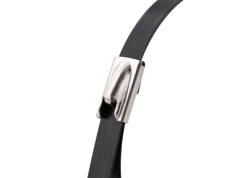 27 inch Plastic Coated Stainless Steel Cable Tie 100 Pack T840327