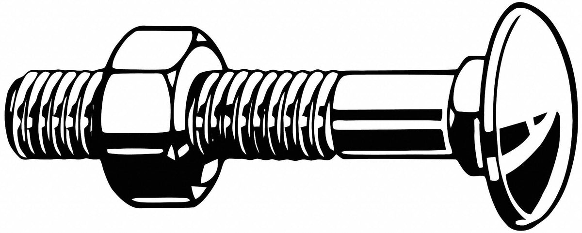 Steel Carriage Bolt M6-1.00 W239928