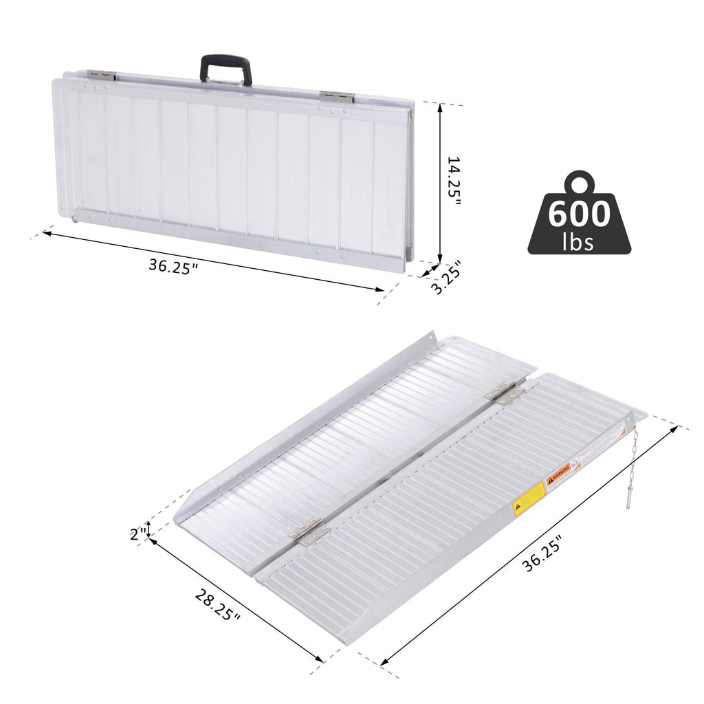 3ft Aluminum Foldable Wheelchair Ramp with Carry Handle G540