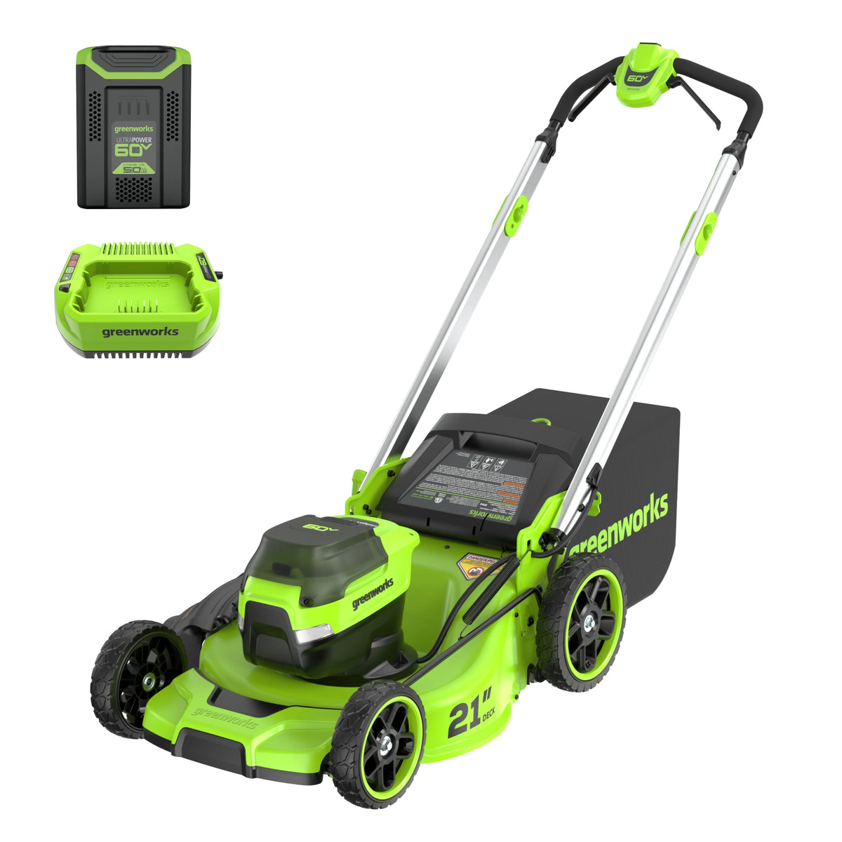 60V 21 Push Lawn Mower with Battery & Charger A32671