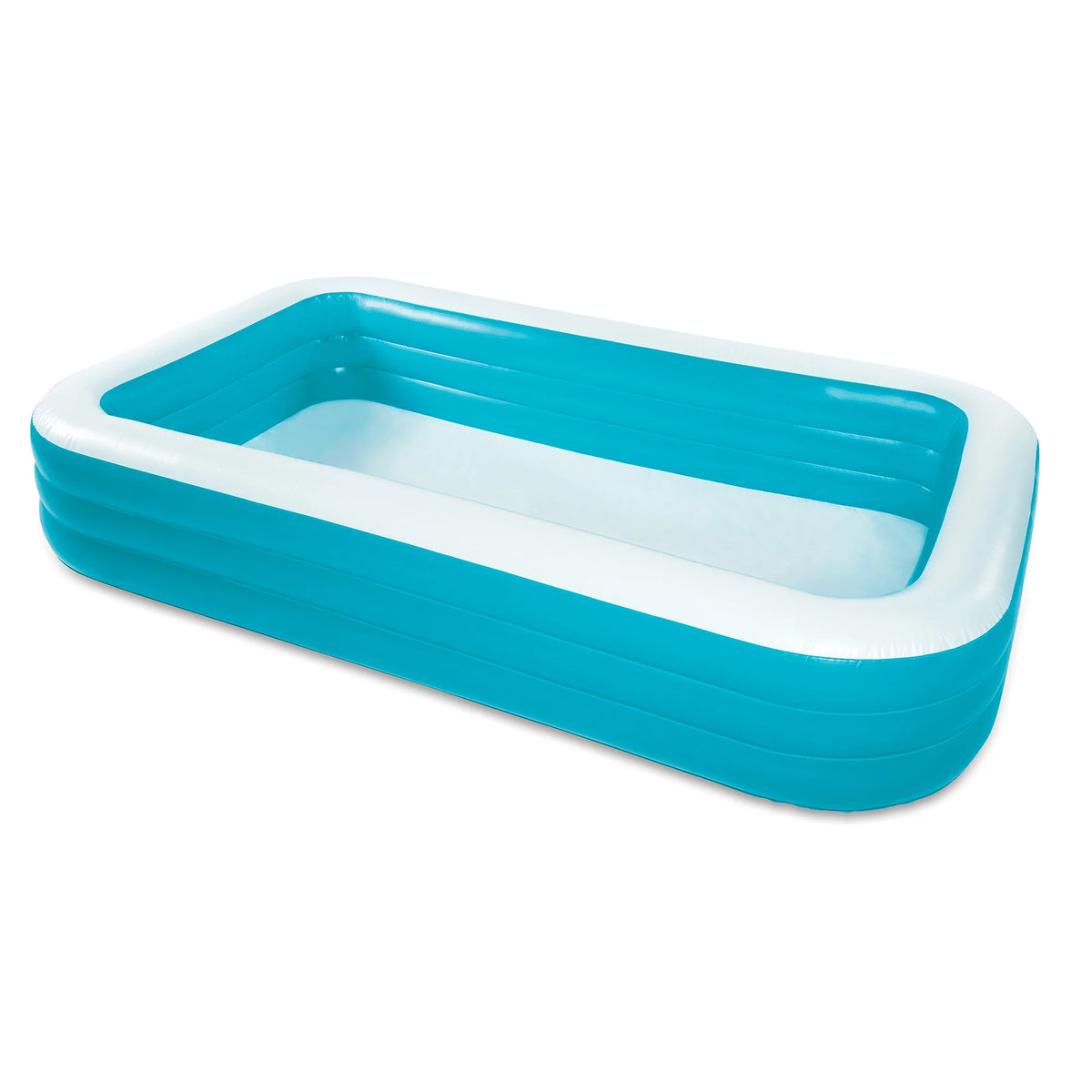 10-Foot Rectangular Inflatable Family Pool, Blue Z8553