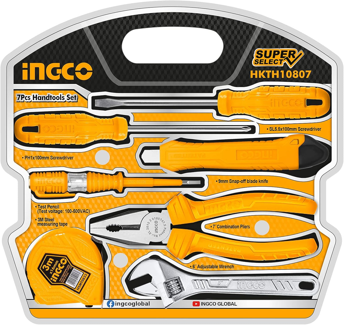 7 Pc Household Basic Tool Set O7711
