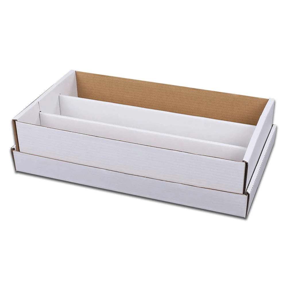 Corrugated Cardboard Card Storage Box 3000 Count White Divider R806768
