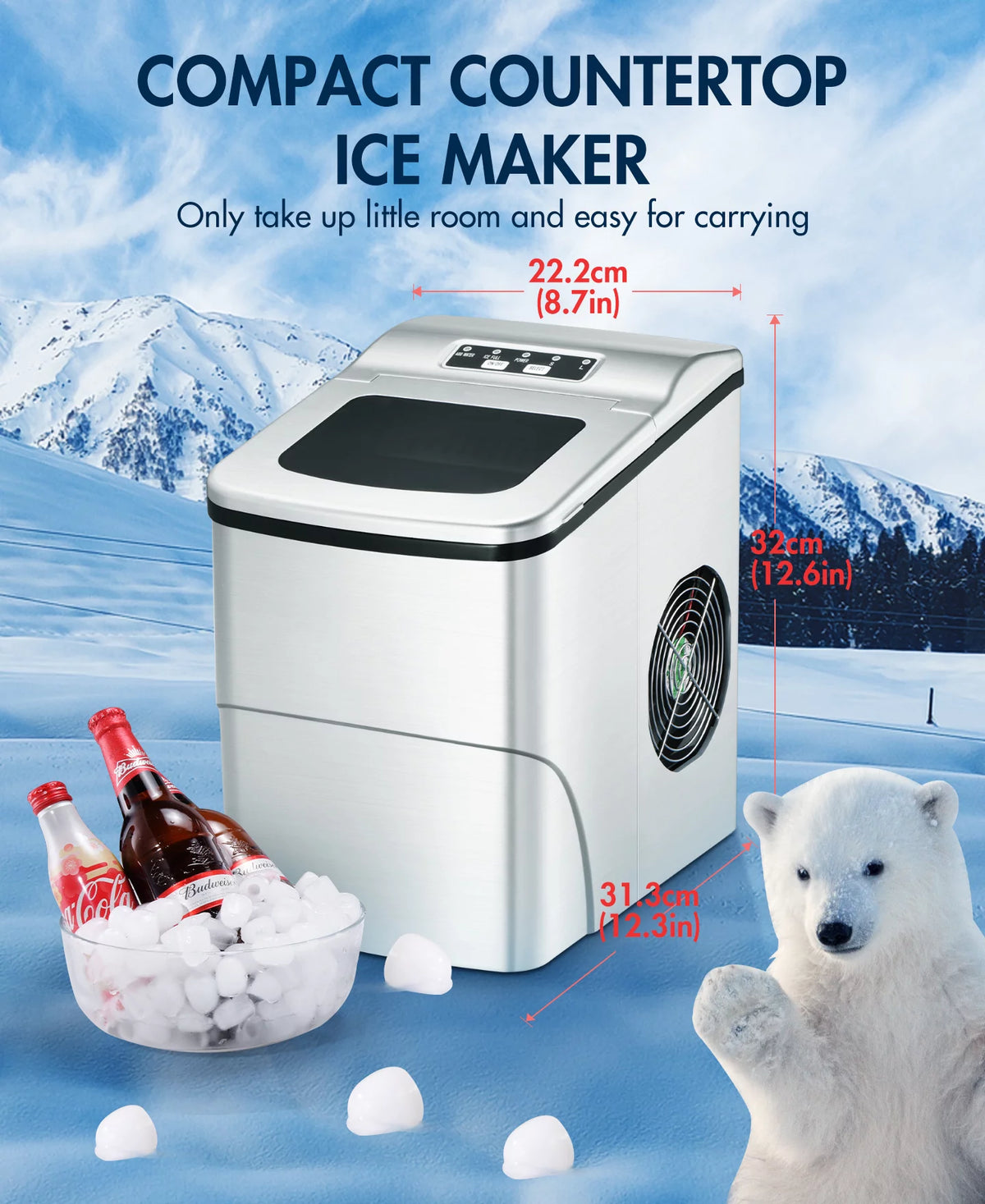 Portable Countertop Ice Maker 26lbs/Day L806