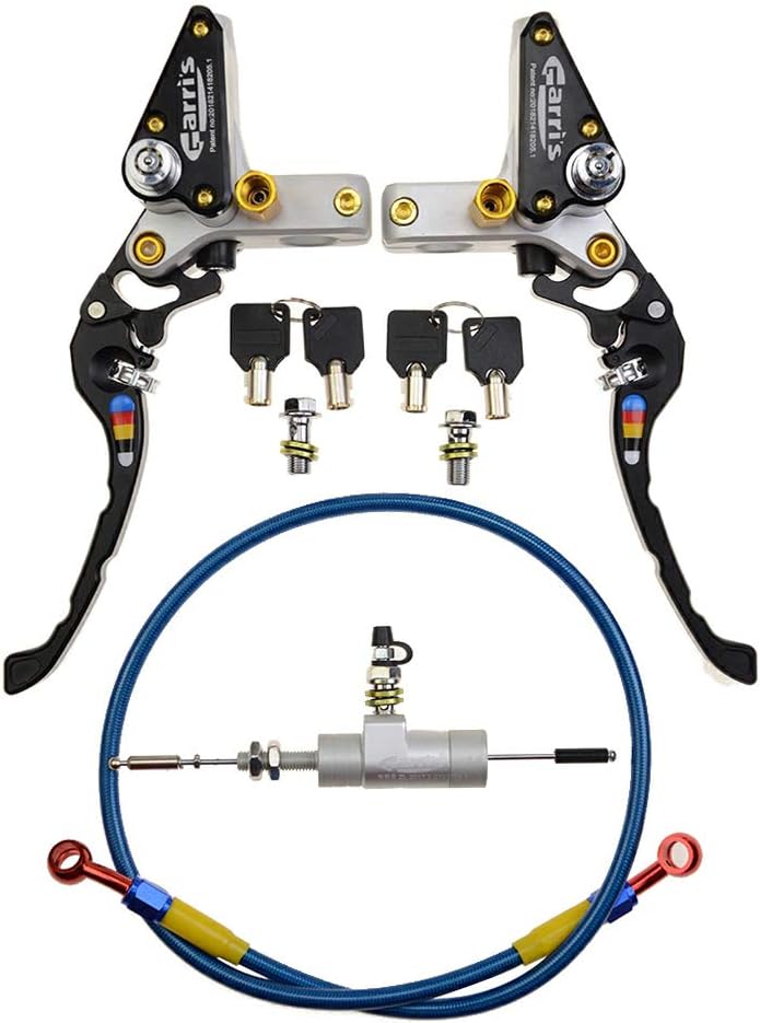 22mm Hydraulic Clutch Brake Pump Master Cylinder Lever Adjustable Blue Q549068
