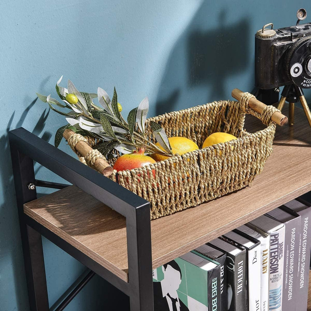 2 Tier Industrial Style Bookshelf Storage Rack F3811