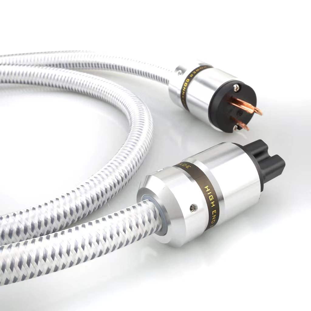 14AWG 3-Prong Silver Power Cable Pack of 2 Y226