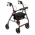 Red Aluminum Rollator with Padded Seat T703154