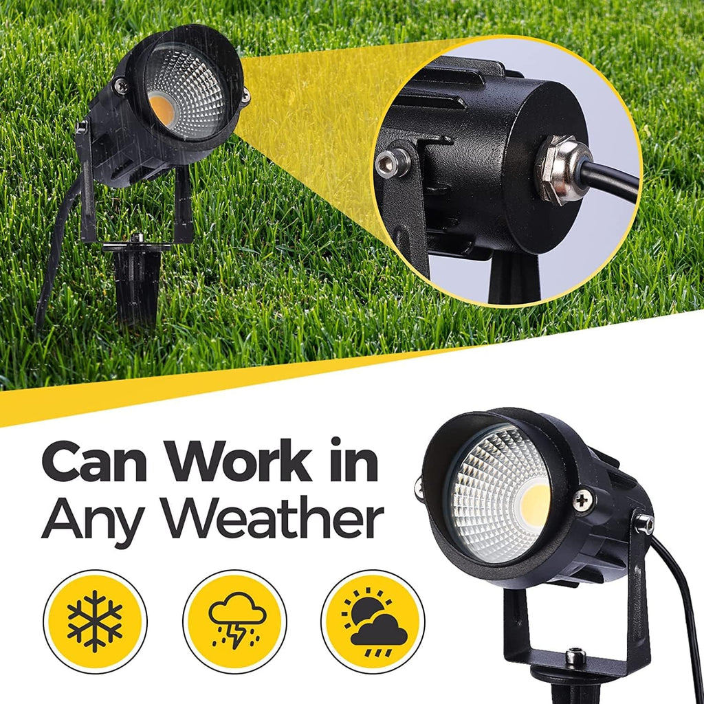 Warm White Waterproof LED Landscape Spot Lights 6 Pack B70289