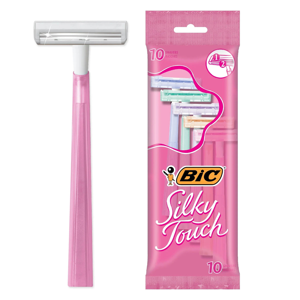 Twin Select Silky Touch Disposable Razor, Women's, 2-Blade, 10 Count X13295