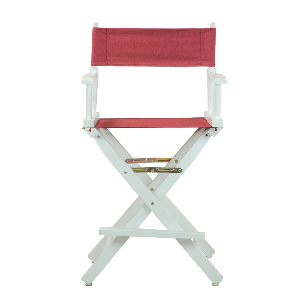 Director's Chair White Frame Orange Canvas O12467