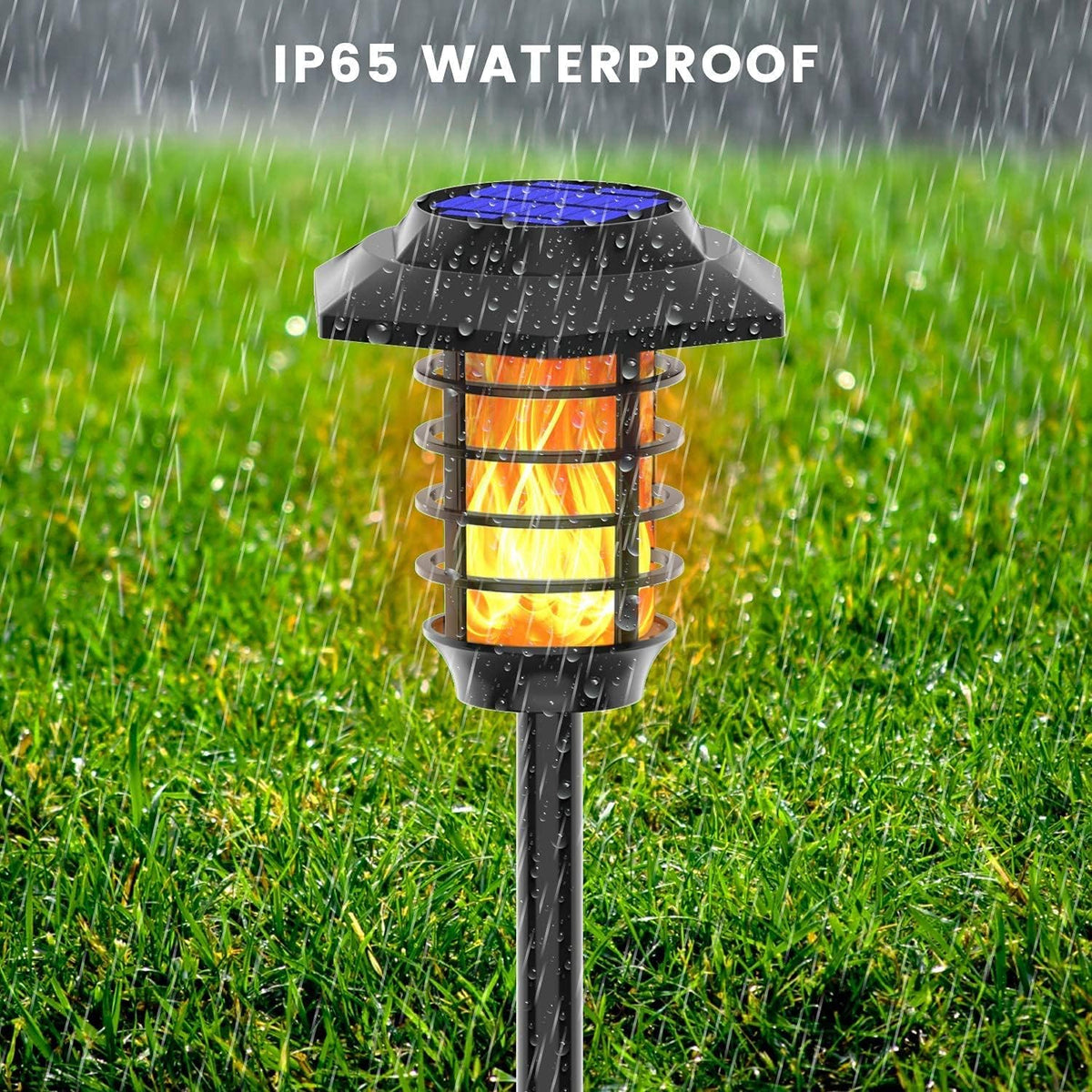 IP65 Waterproof Solar Flame Lights Outdoor 4 Pack C114195