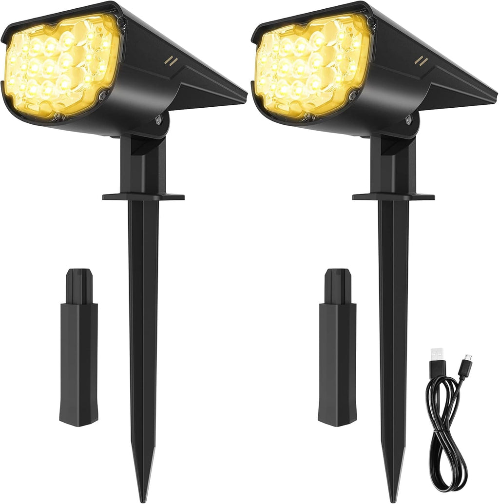 IP68 Waterproof Solar LED Landscape Spotlights 2 Pack W706