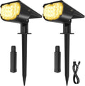 IP68 Waterproof Solar LED Landscape Spotlights 2 Pack W706
