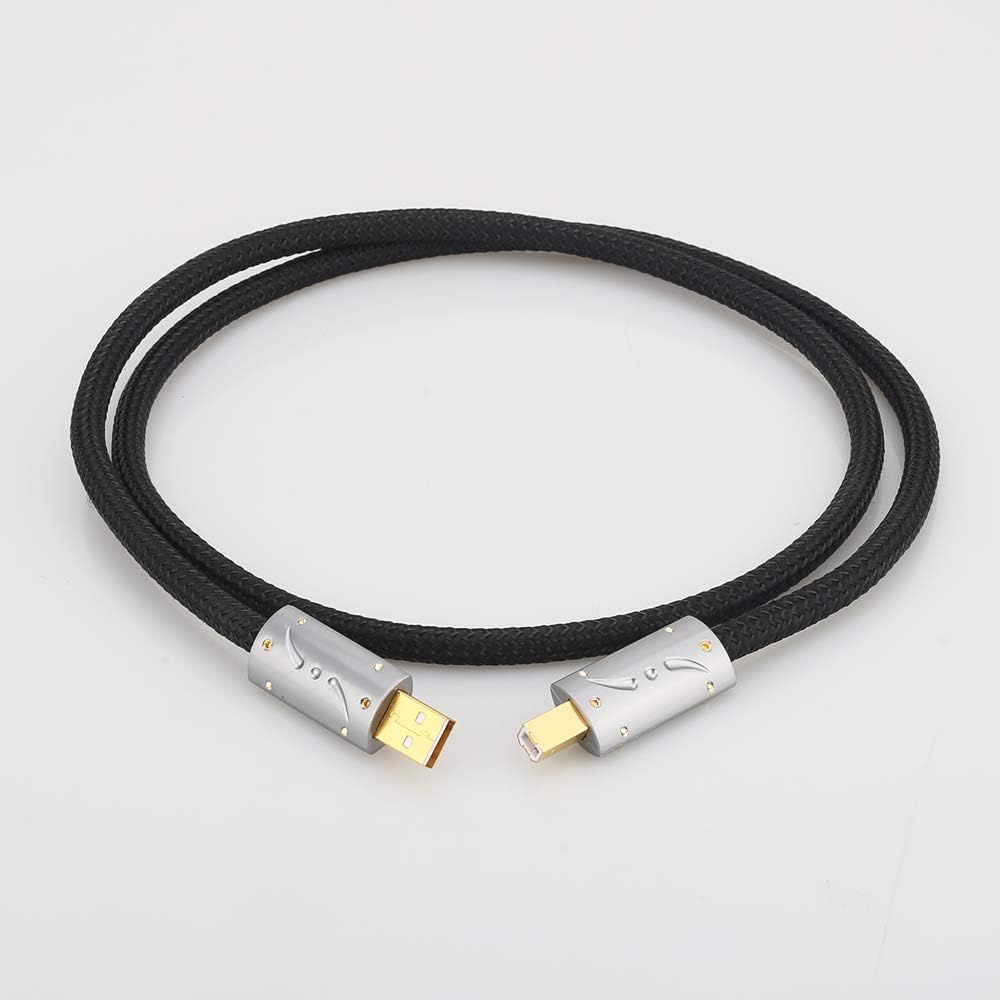 Silver Plated OFC USB Audio Cable 3.3FT/1M J57346