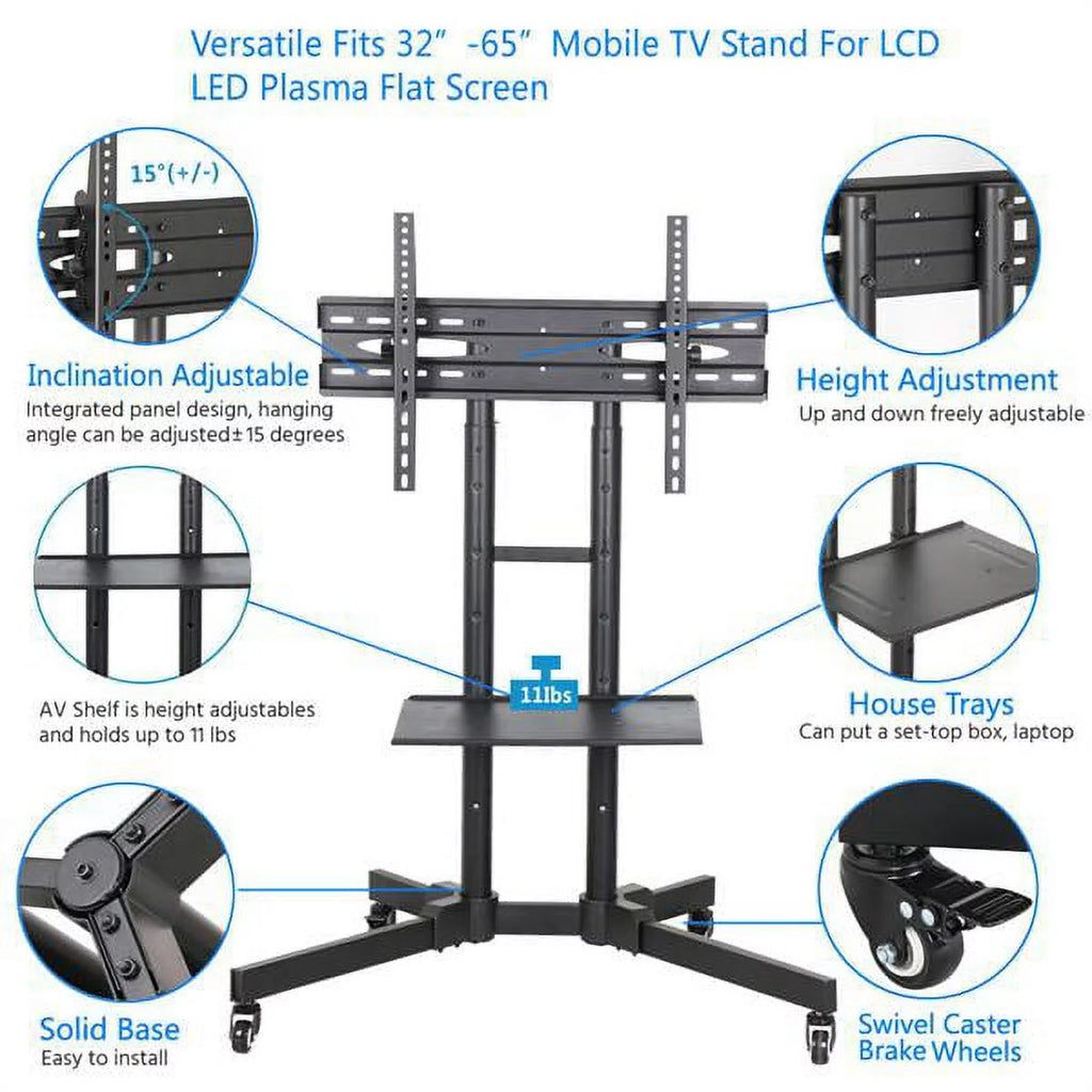 Black TV Stand Cart S65367