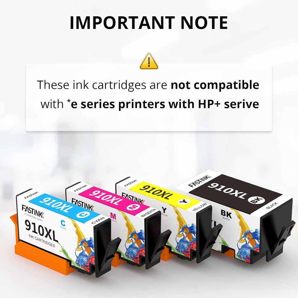Remanufactured 910XL Ink Cartridges 4 Combo Pack Black Cyan Magenta Yellow W5030