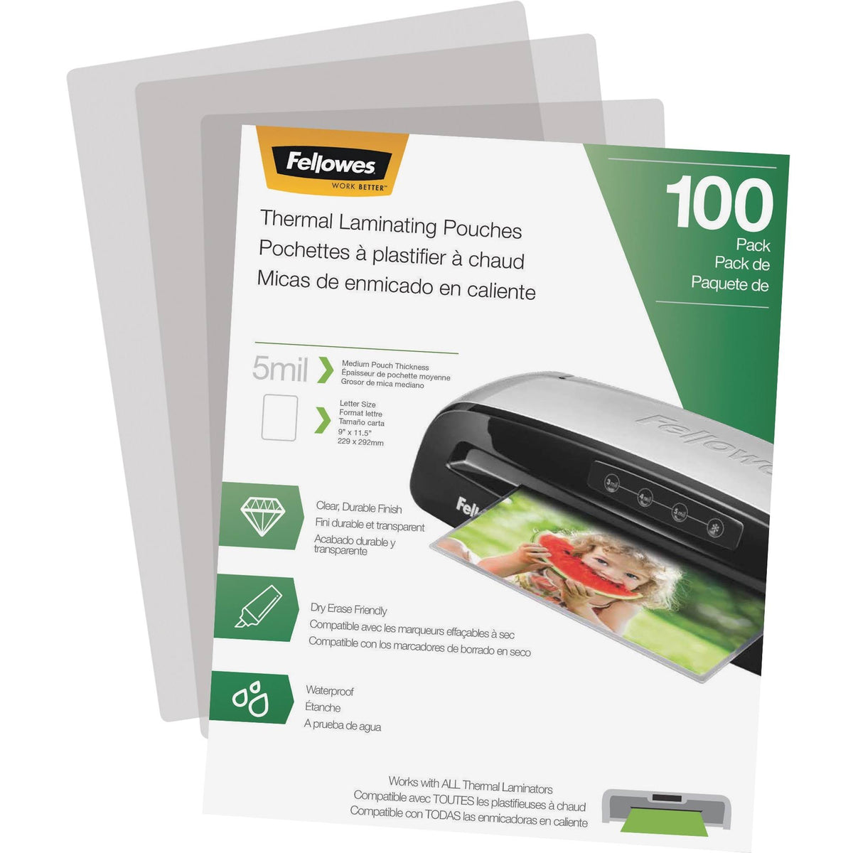 Letter 5 mil 100 Pack Laminating Pouches G176