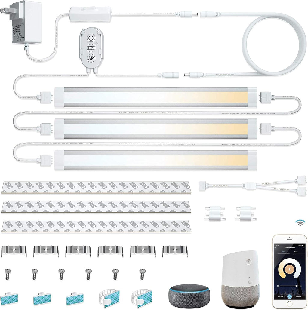 App Controlled Dimmable LED Under Cabinet Lights Kit H90677