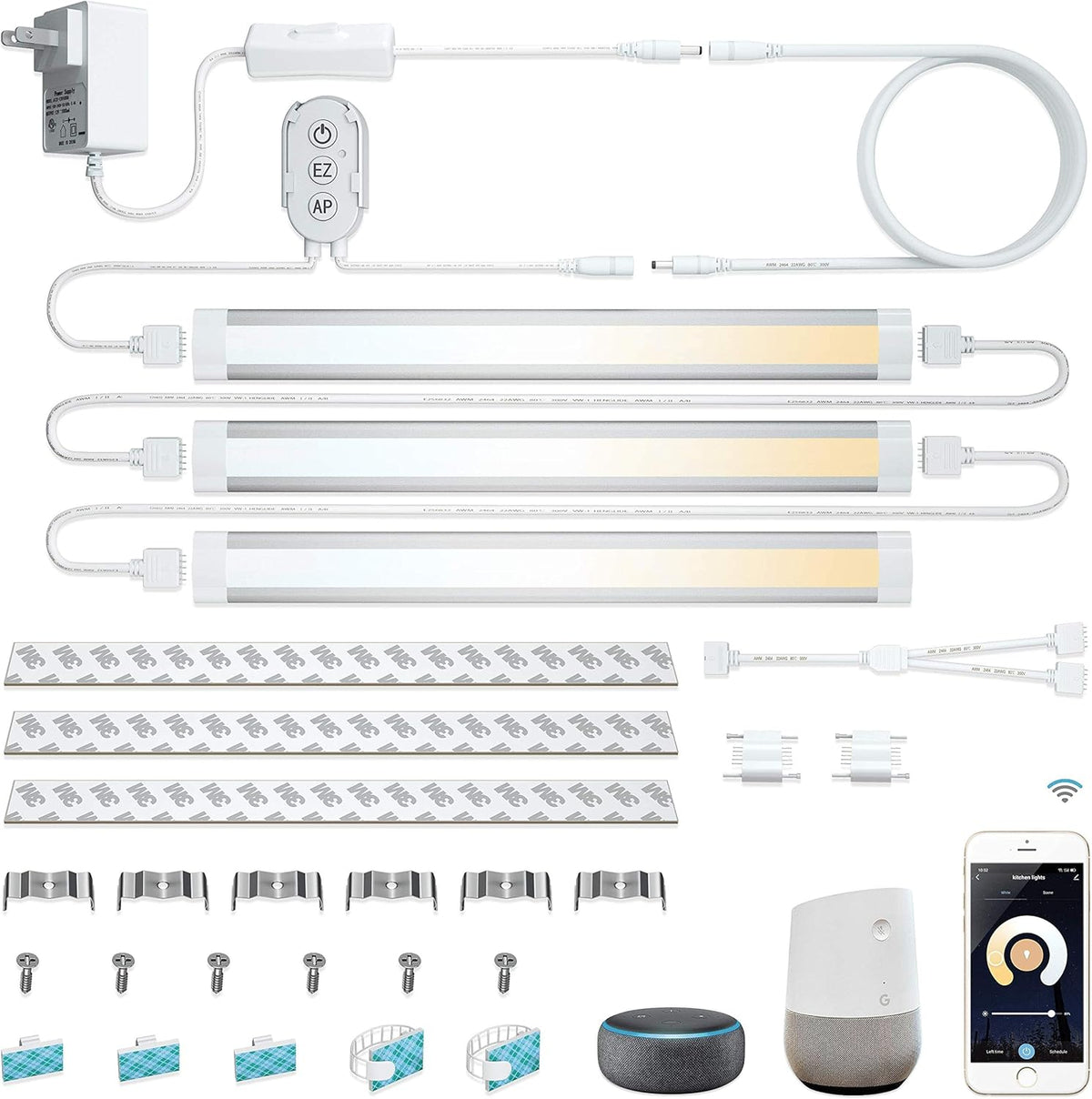 App Controlled Dimmable LED Under Cabinet Lights Kit H90677