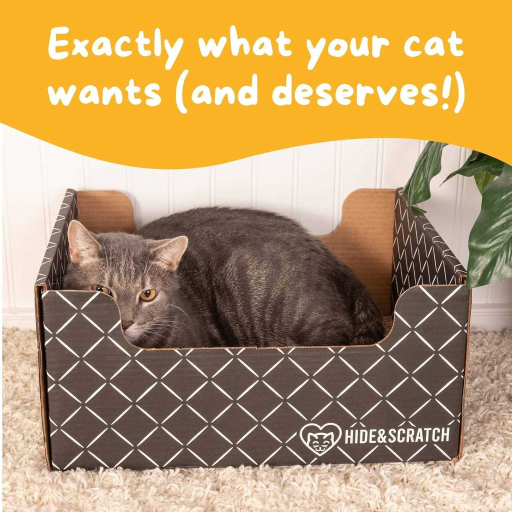 Extra-Large Heavy Duty Cardboard Cat Scratcher and Lounger Box Z75956