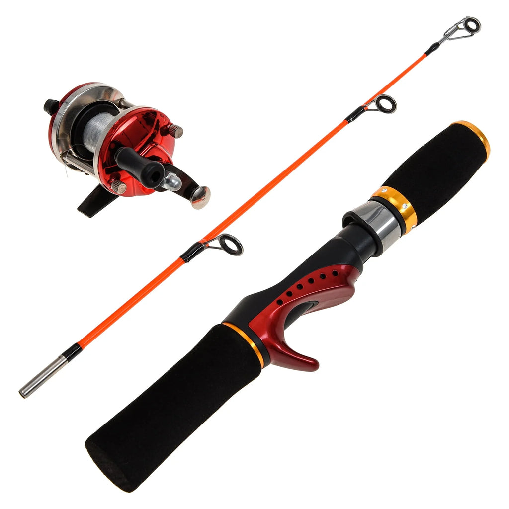 Ice Fishing Rod Reel Combo Kit with Carry Bag D351