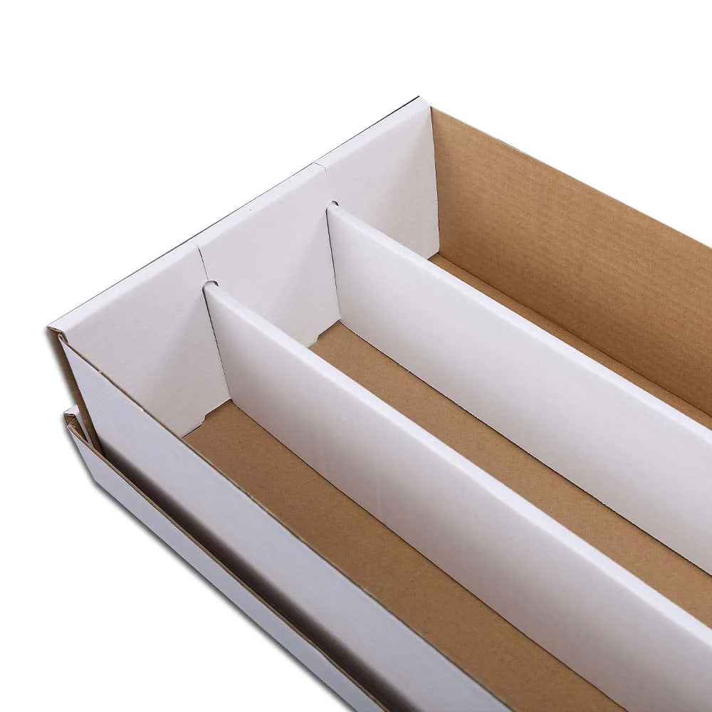 Corrugated Cardboard Card Storage Box 3000 Count White Divider R806768