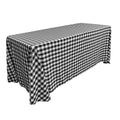 Polyester Gingham Checkered 90"x132" Rectangular Tablecloth T85678