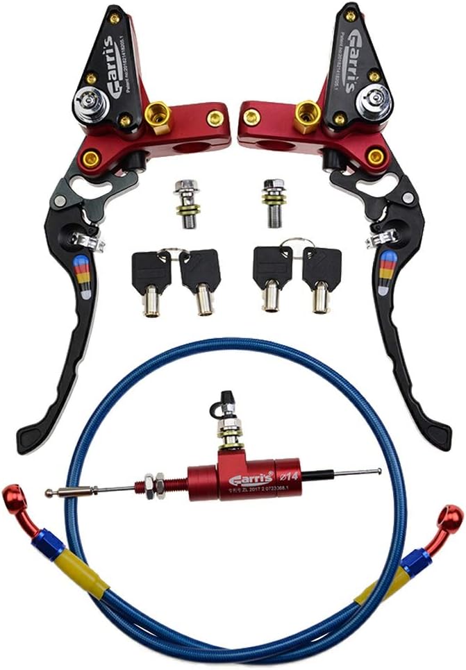 22mm Hydraulic Clutch Brake Pump Master Cylinder Lever Adjustable Blue Q549068