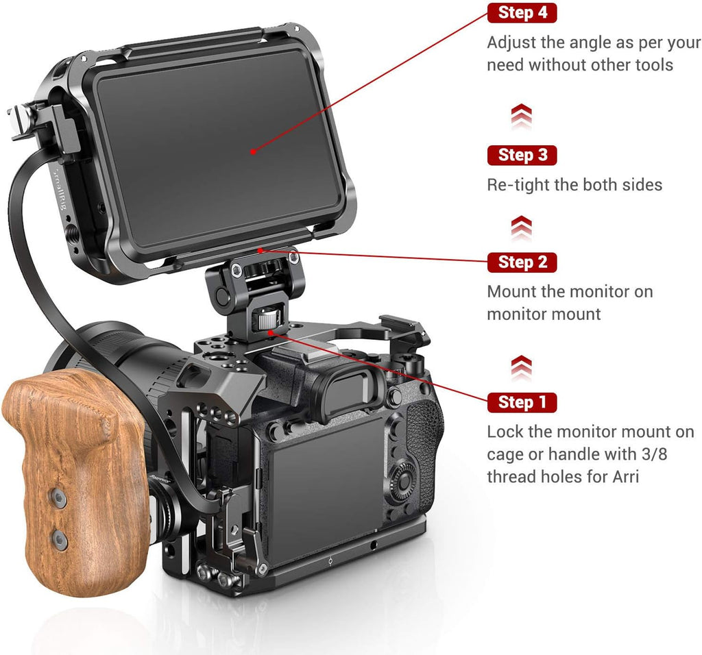 Monitor Mount EVF Holder Support with Locating Pins J149