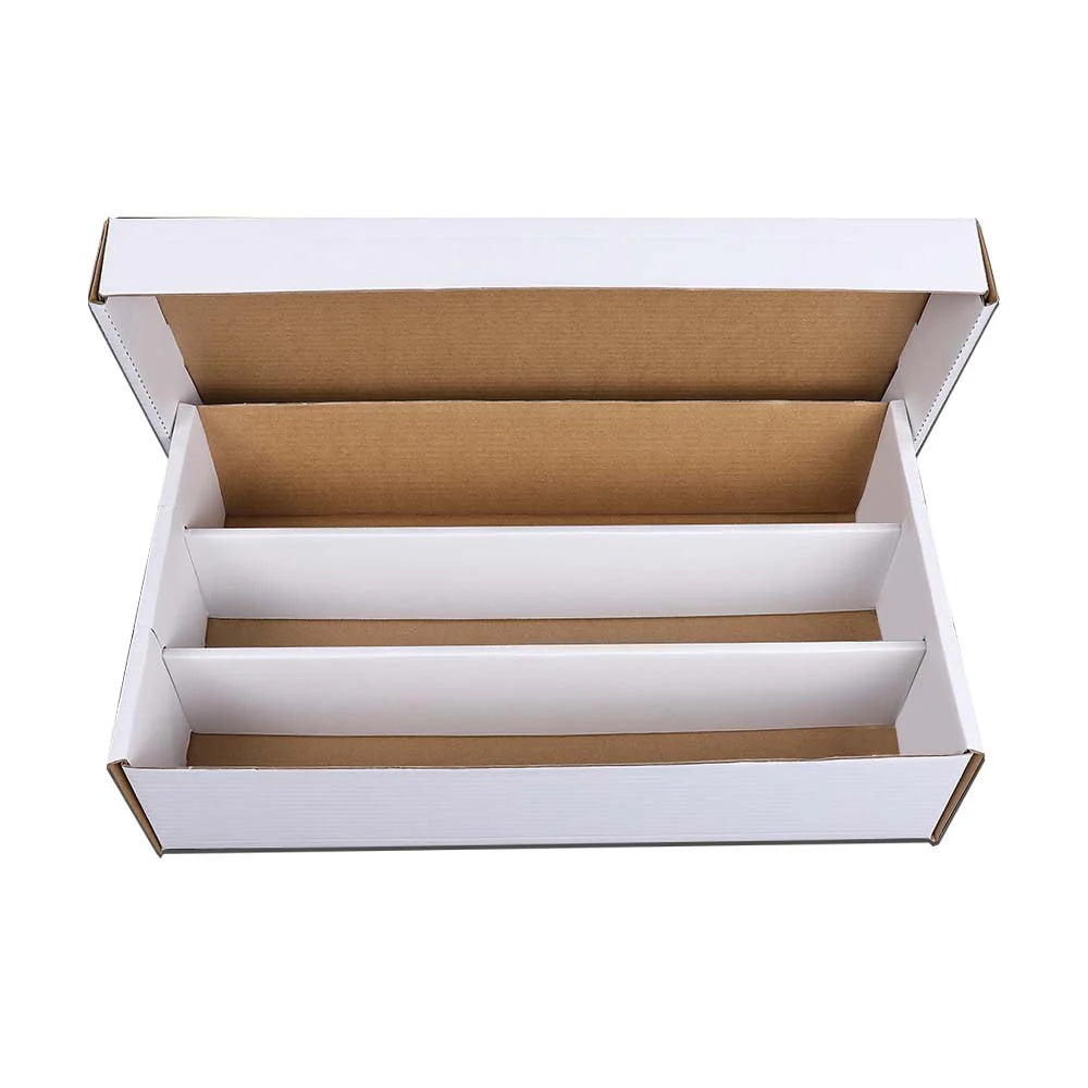Corrugated Cardboard Card Storage Box 3000 Count White Divider R806768