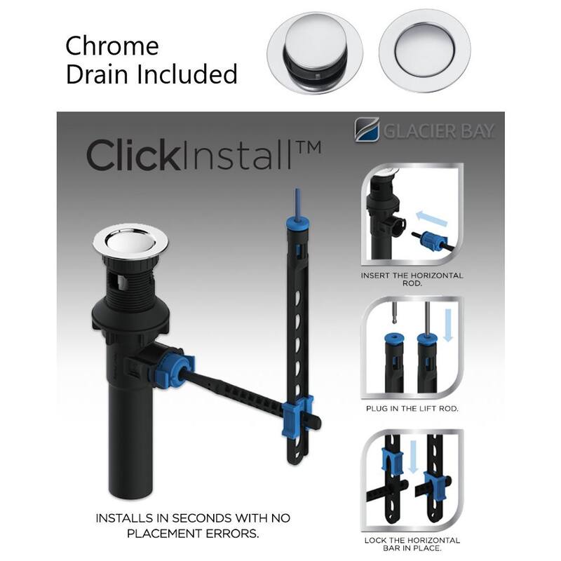 8 in. Widespread Double-Handle High-Arc Bathroom Faucet Polished Chrome S8854