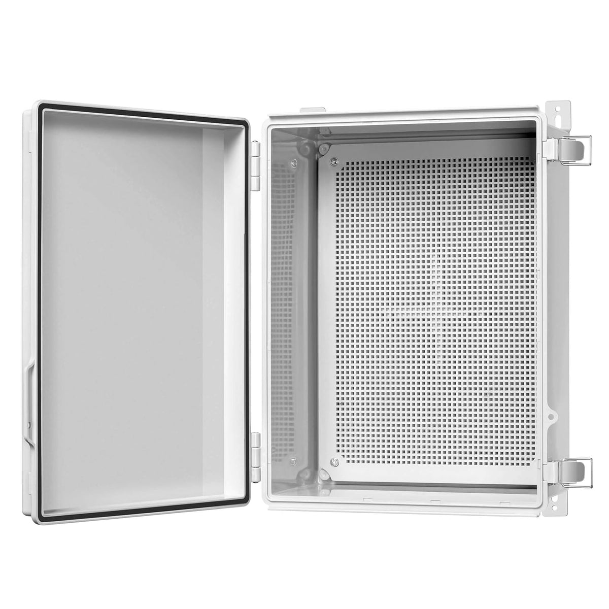 IP67 Waterproof Hinged Cover Plastic Junction Box with Mounting Plate 400×300×180mm H948553