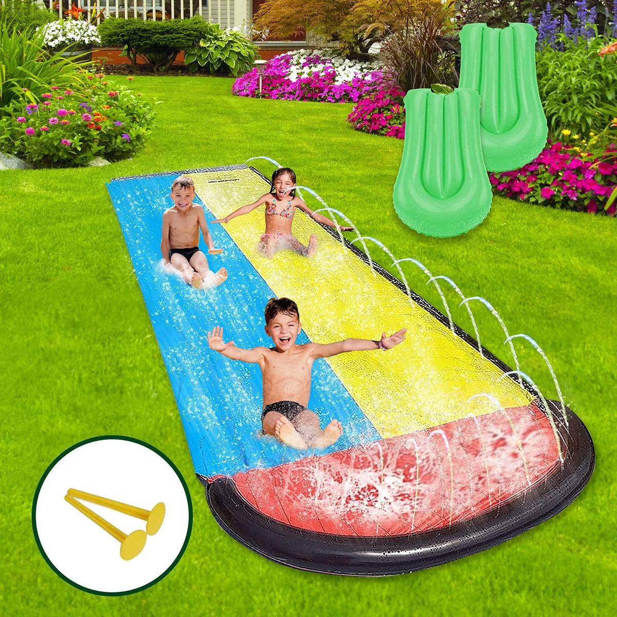 15.5ft Inflatable Water Slides T80130