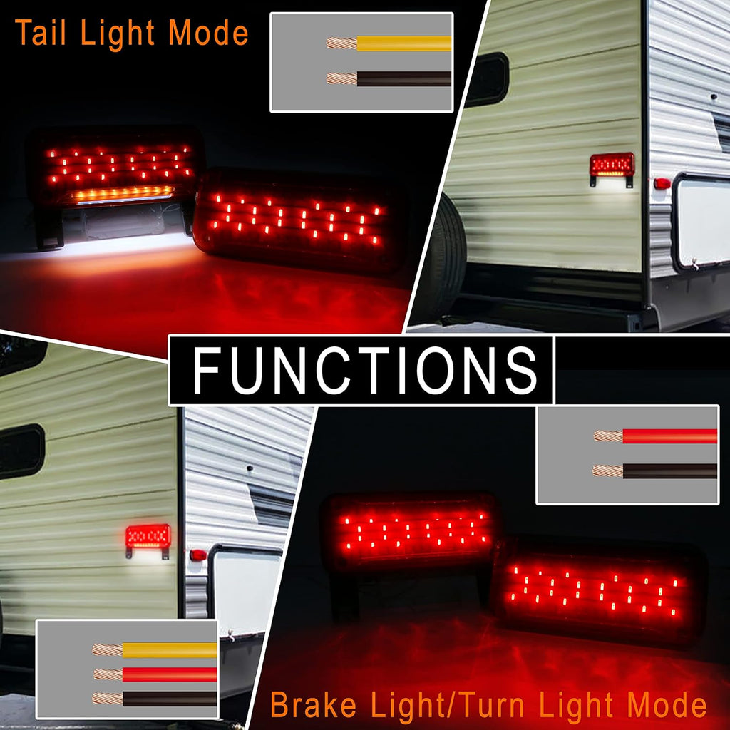 Red Brake Turn Light with License Plate Light Pack of 2 Q6686