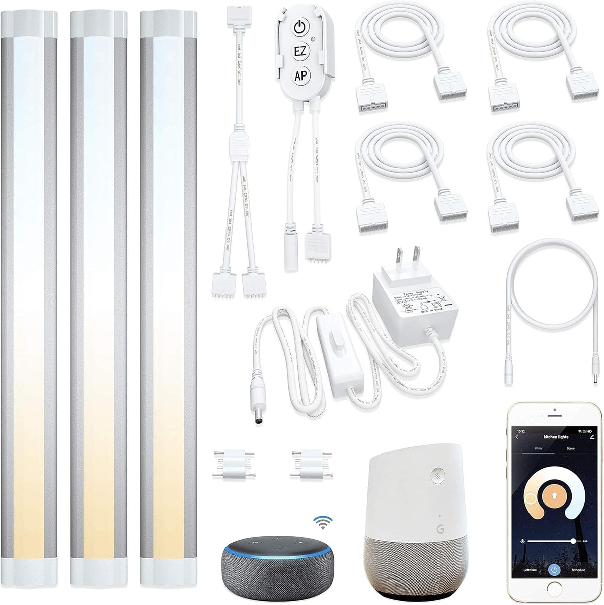 App Controlled Dimmable LED Under Cabinet Lights Kit H90677