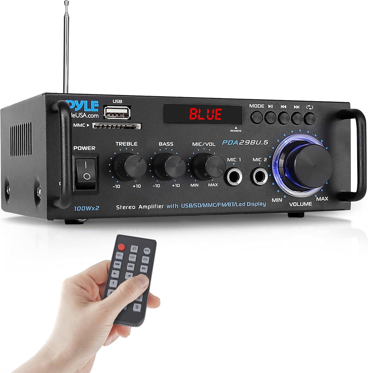 Bluetooth Home Audio Amplifier Receiver Stereo 300W Dual Channel I613532