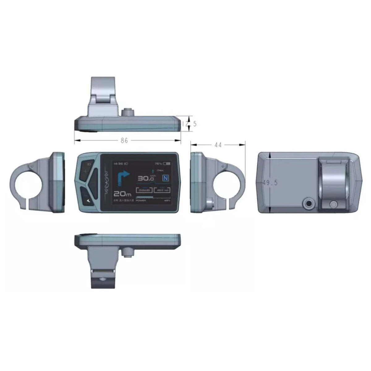 Electric Bicycle LCD Display W69404