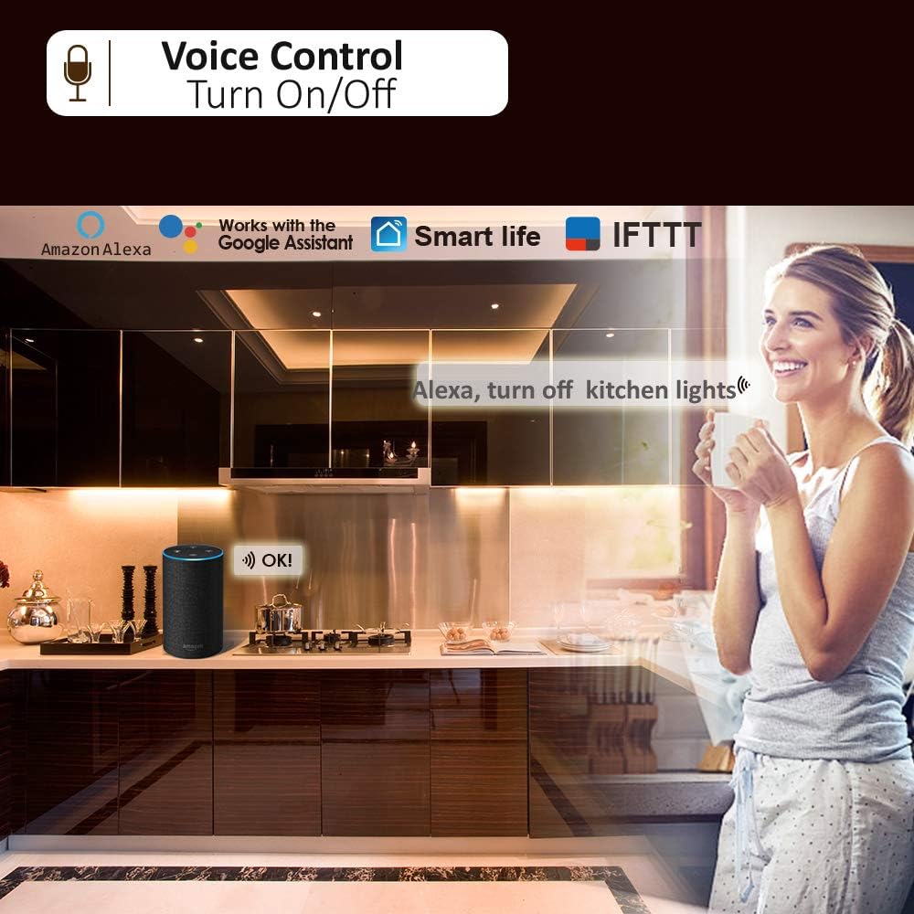 App Controlled Dimmable LED Under Cabinet Lights Kit H90677