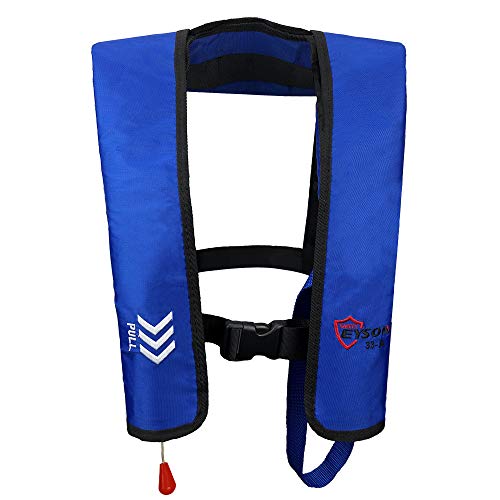Inflatable Life Jacket Life Vest Automatic Manual Blue J24153