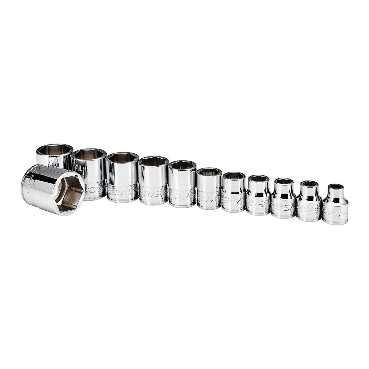 3/8 in. Drive SAE Shallow Socket Set, 12-Piece B97677