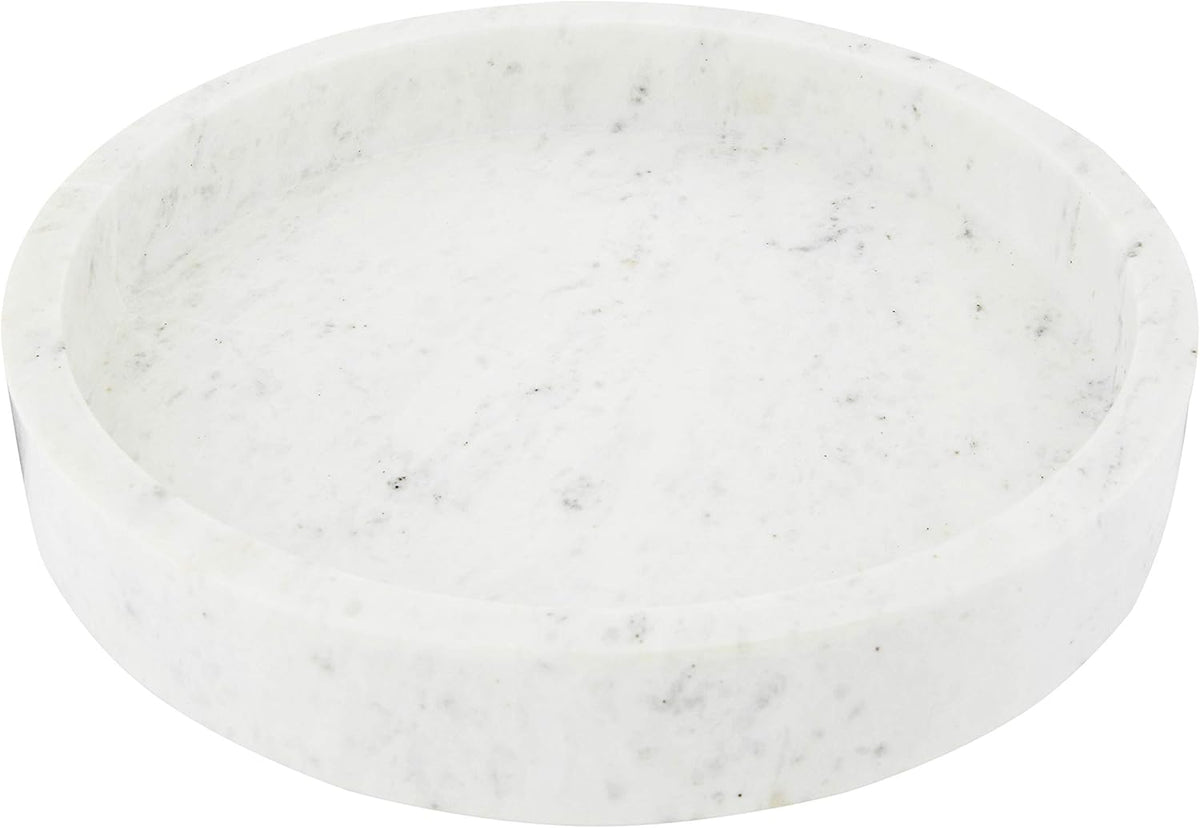8 Round Carved Marble Tray G57136